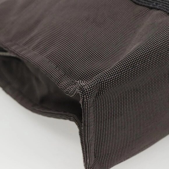 HERMES Her Line MM Hand Bag Canvas Gray Auth kk463 - Picture 4 of 16